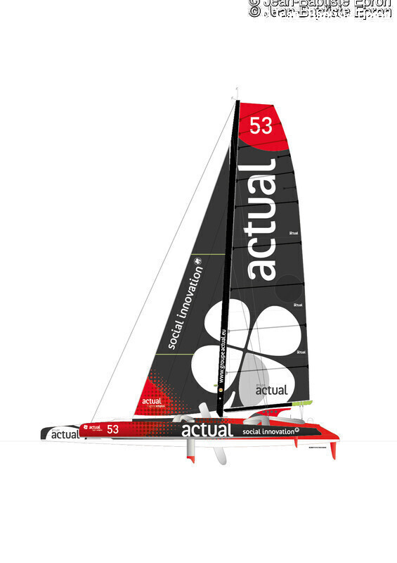 Ultim Actual - Skipper Yves Le Blevec © Jean-Baptiste Epron